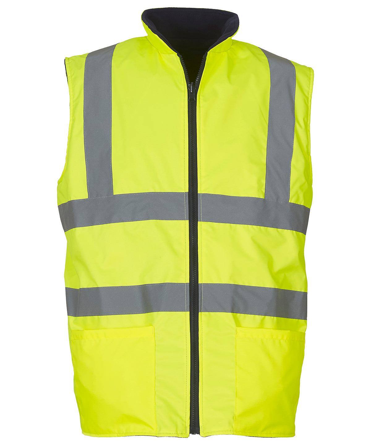 Hi-vis reversible fleece bodywarmer (HV008F) | yellow