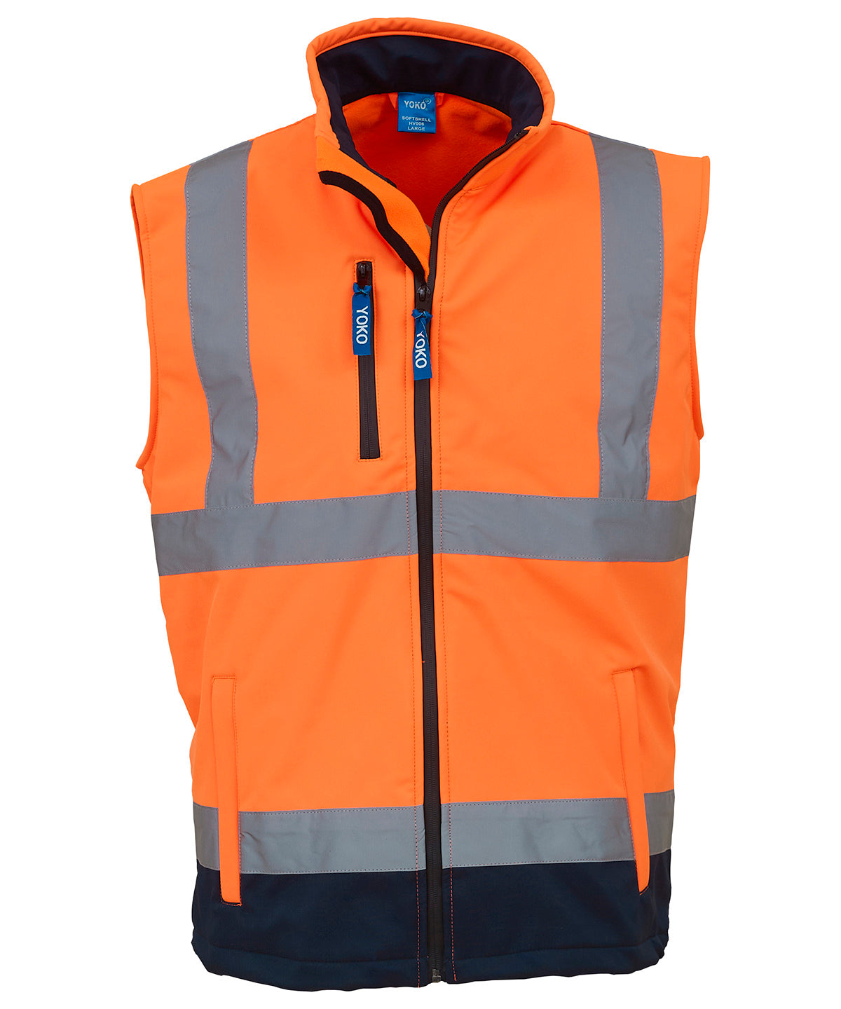 Hi-vis softshell gilet (HV006) | orange/navy