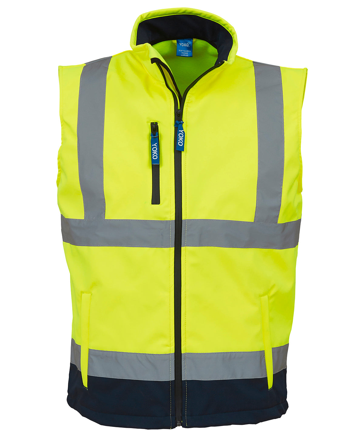 Hi-vis softshell gilet (HV006) | yellow/navy
