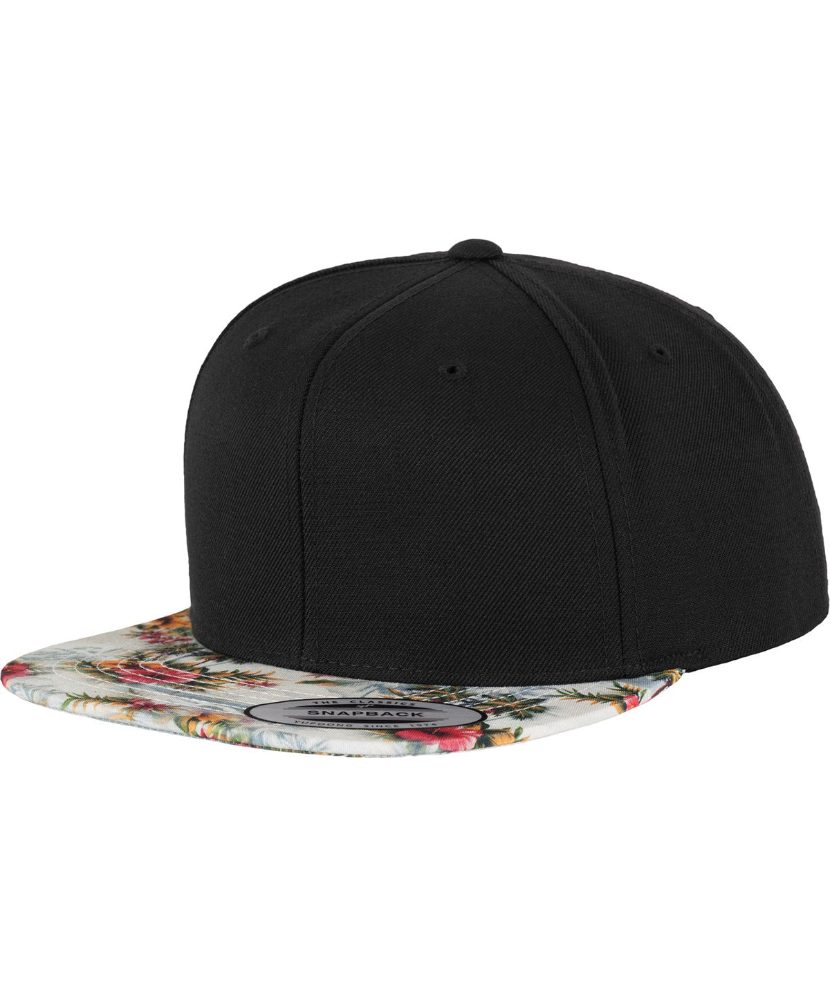 Fashion print snapback (6089DESIGNER) | black/floral mint