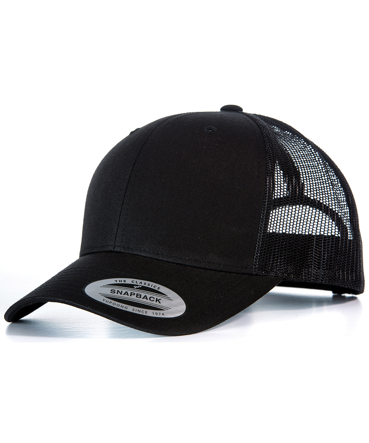 Retro trucker cap (6606) | Black/Black