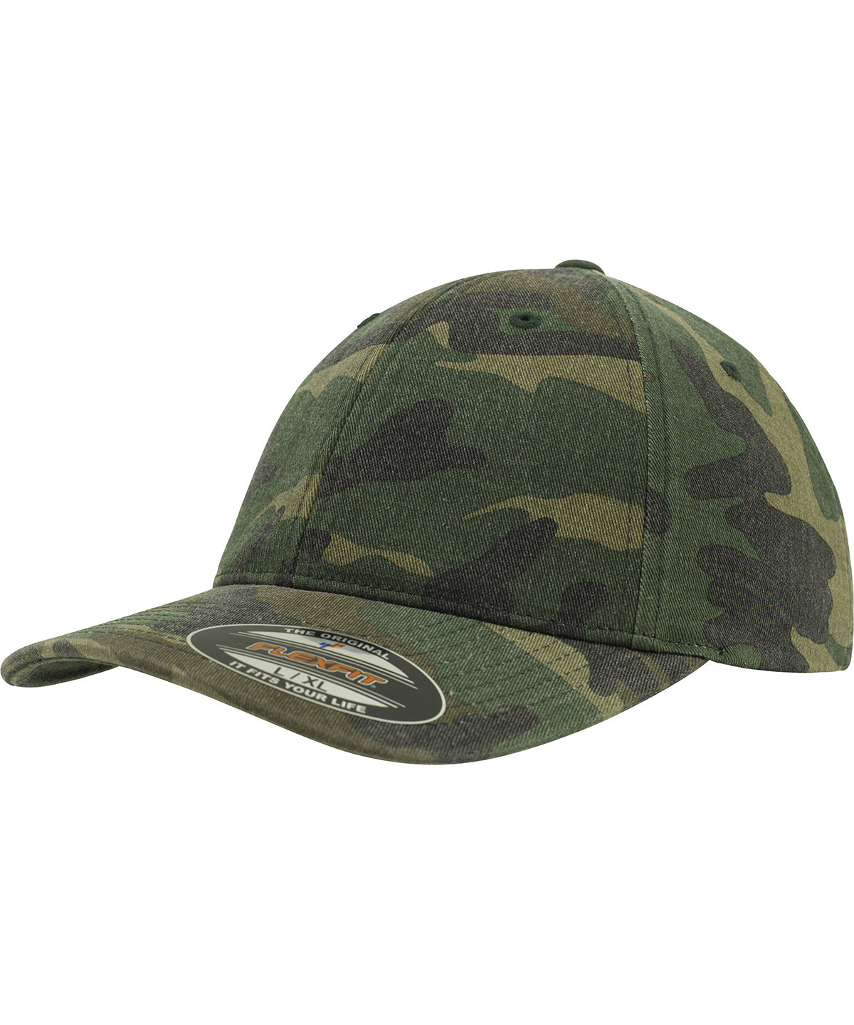 Flexfit garment washed camo (6977CA) | green camo