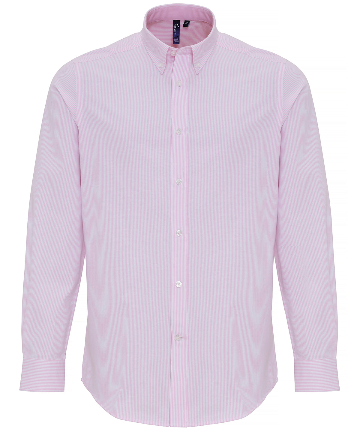 Cotton-rich Oxford stripes shirt | white/pink