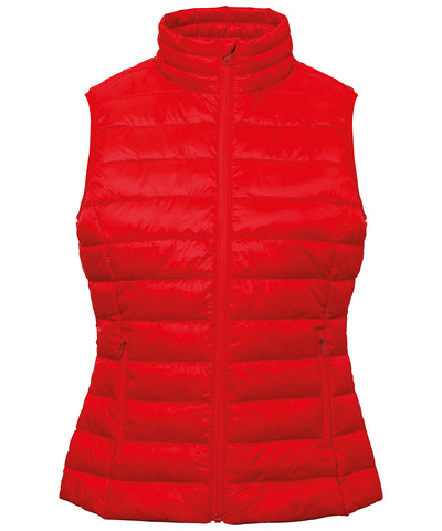 Womens terrain padded gilet | red