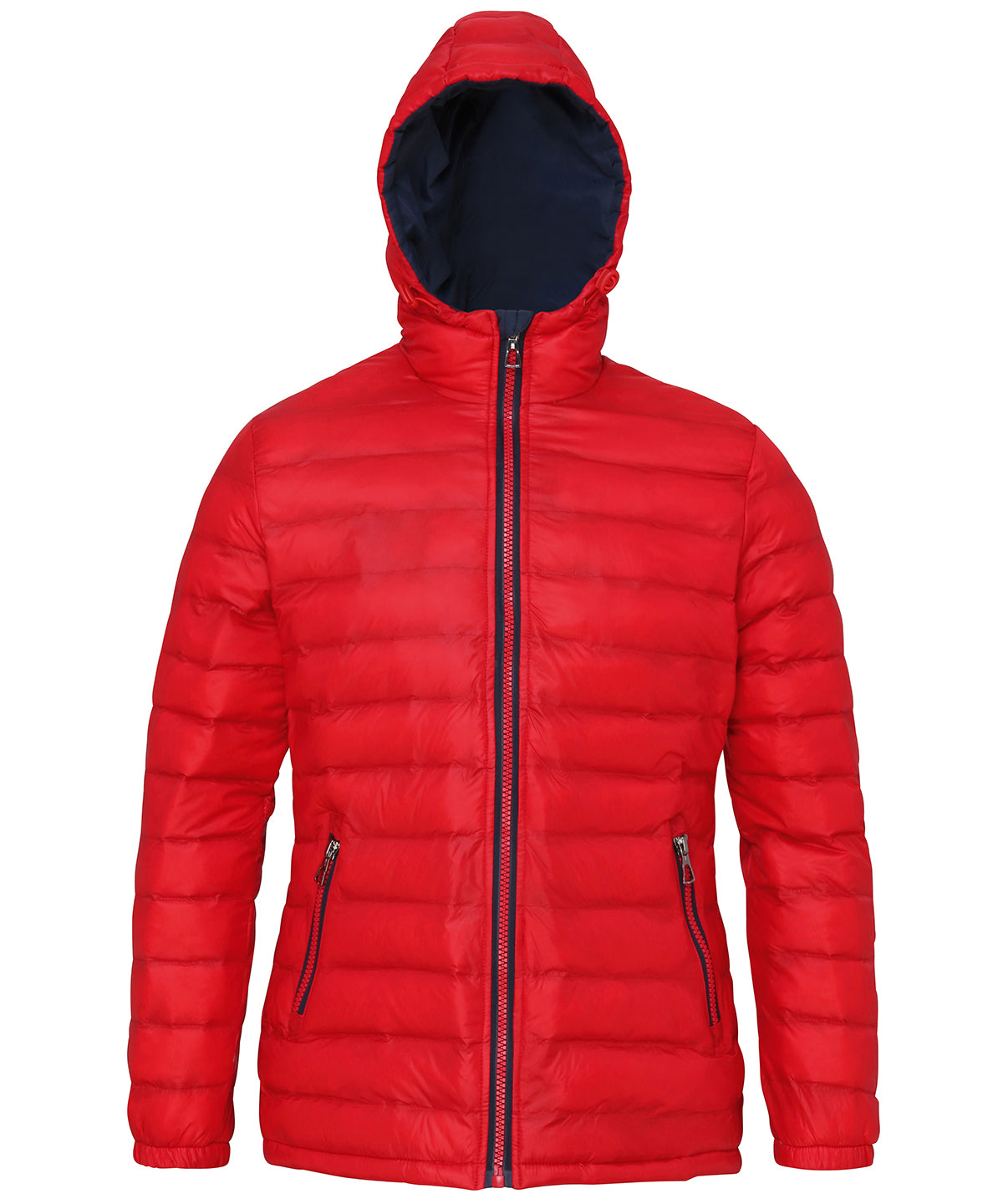 Womens padded jacket | red/navy
