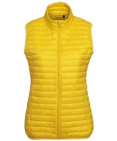 Womens tribe fineline padded gilet | bright yellow