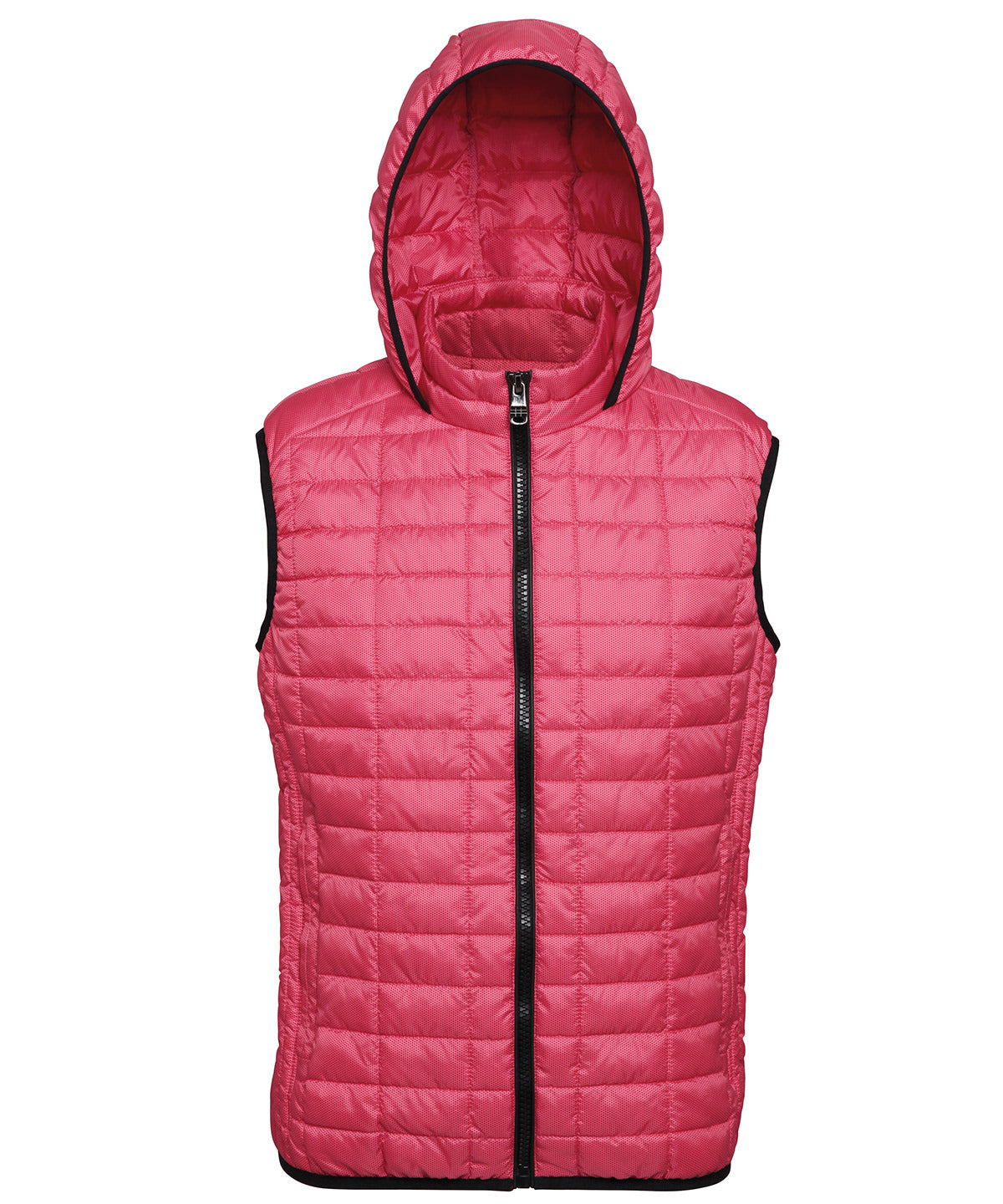 Honeycomb hooded gilet | Red