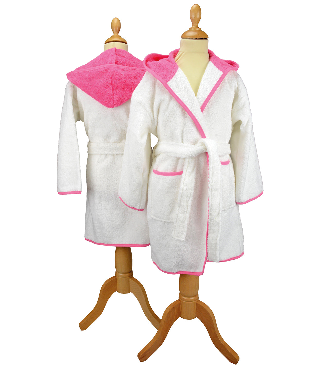 ARTG® Boyzz  Girlzz® hooded bathrobe | White/Pink