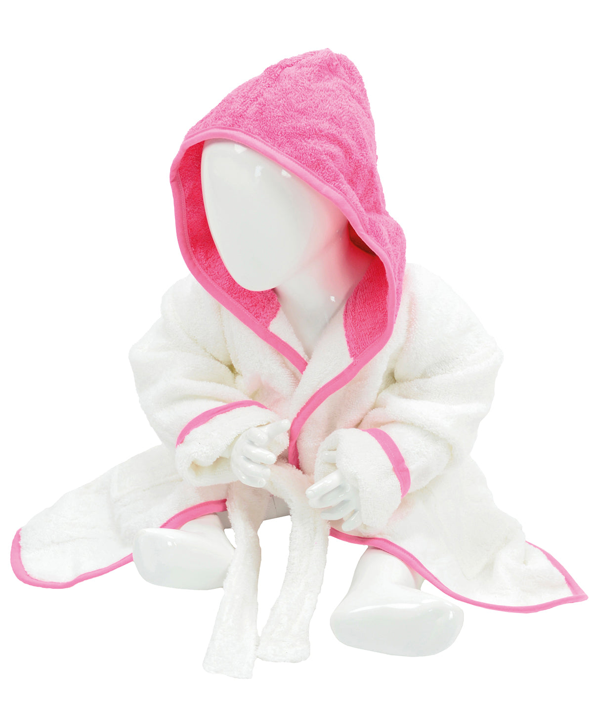 ARTG® Babiezz® hooded bathrobe | White/Pink