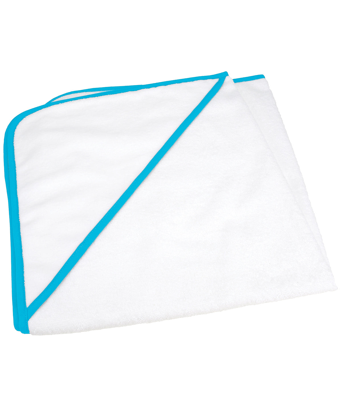 ARTG® Babiezz® all-over sublimation hooded baby towel | White/Aqua Blue