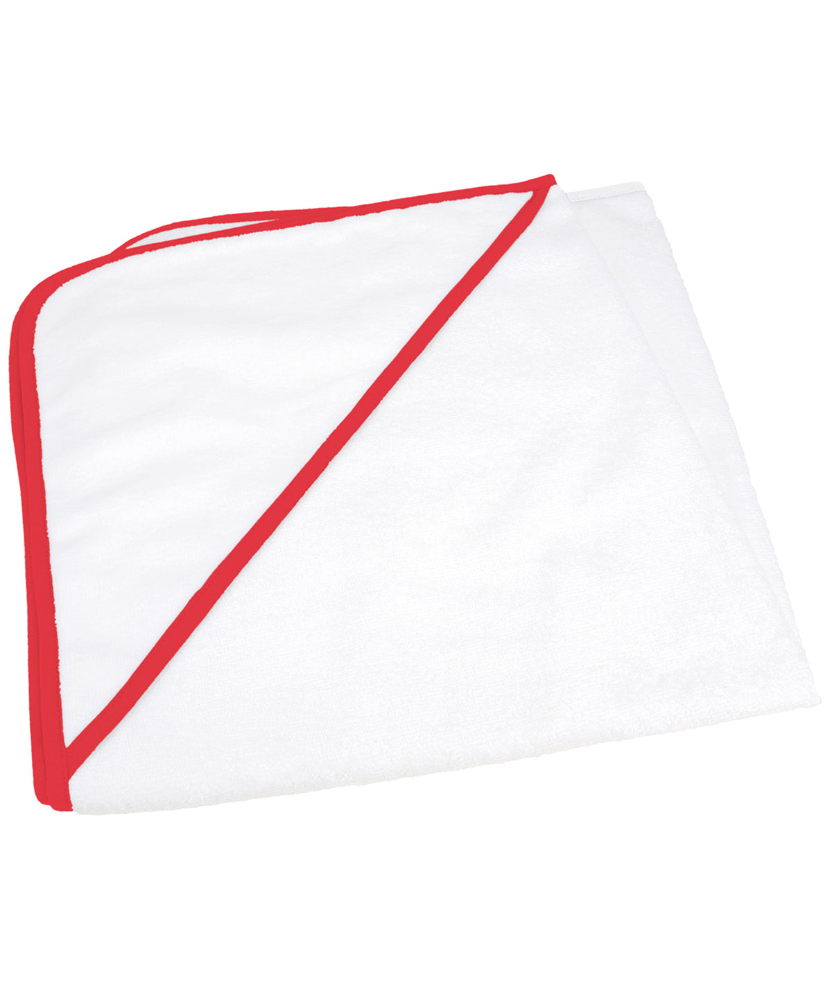 ARTG® Babiezz® all-over sublimation hooded baby towel | White/Fire Red