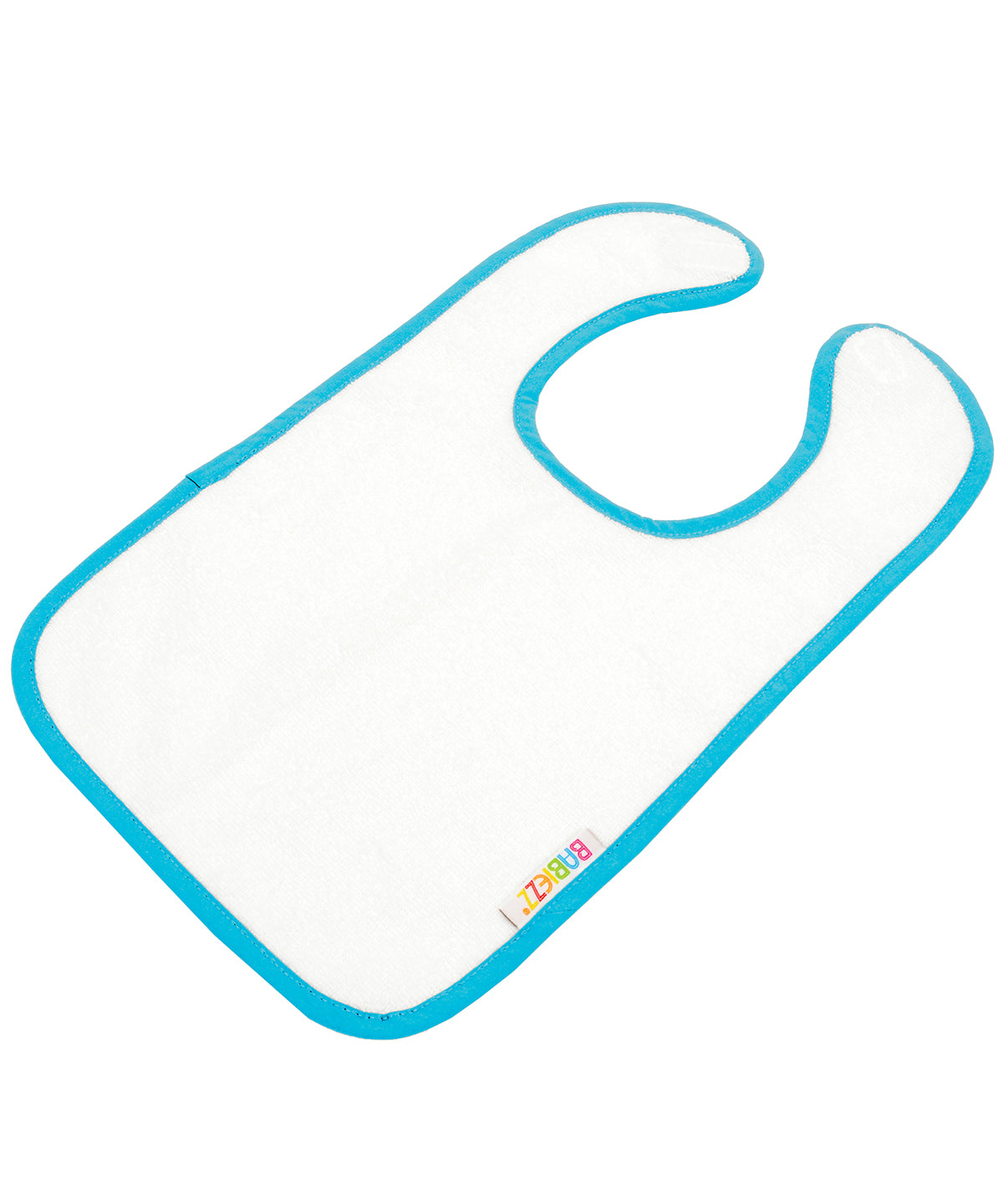 ARTG® Babiezz® all-over sublimation baby bib | White/Aqua Blue