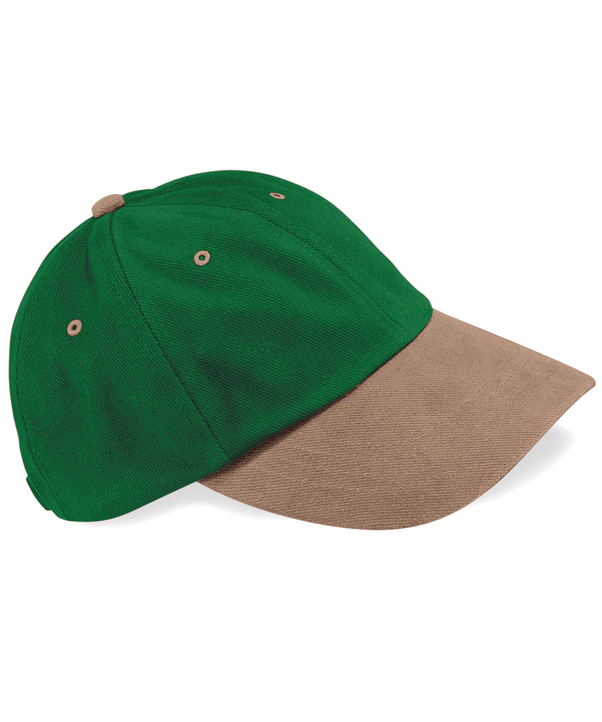 Low-profile heavy brushed cotton cap | forest/taupe