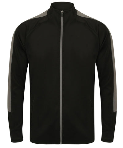 Knitted tracksuit top | black/gunmetal grey