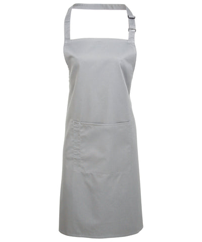 Colours bib apron with pocket | silver