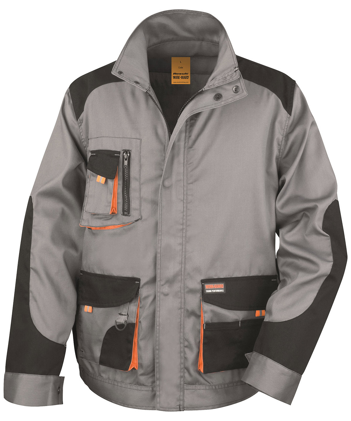 Work-Guard lite jacket | Grey  Black/Orange