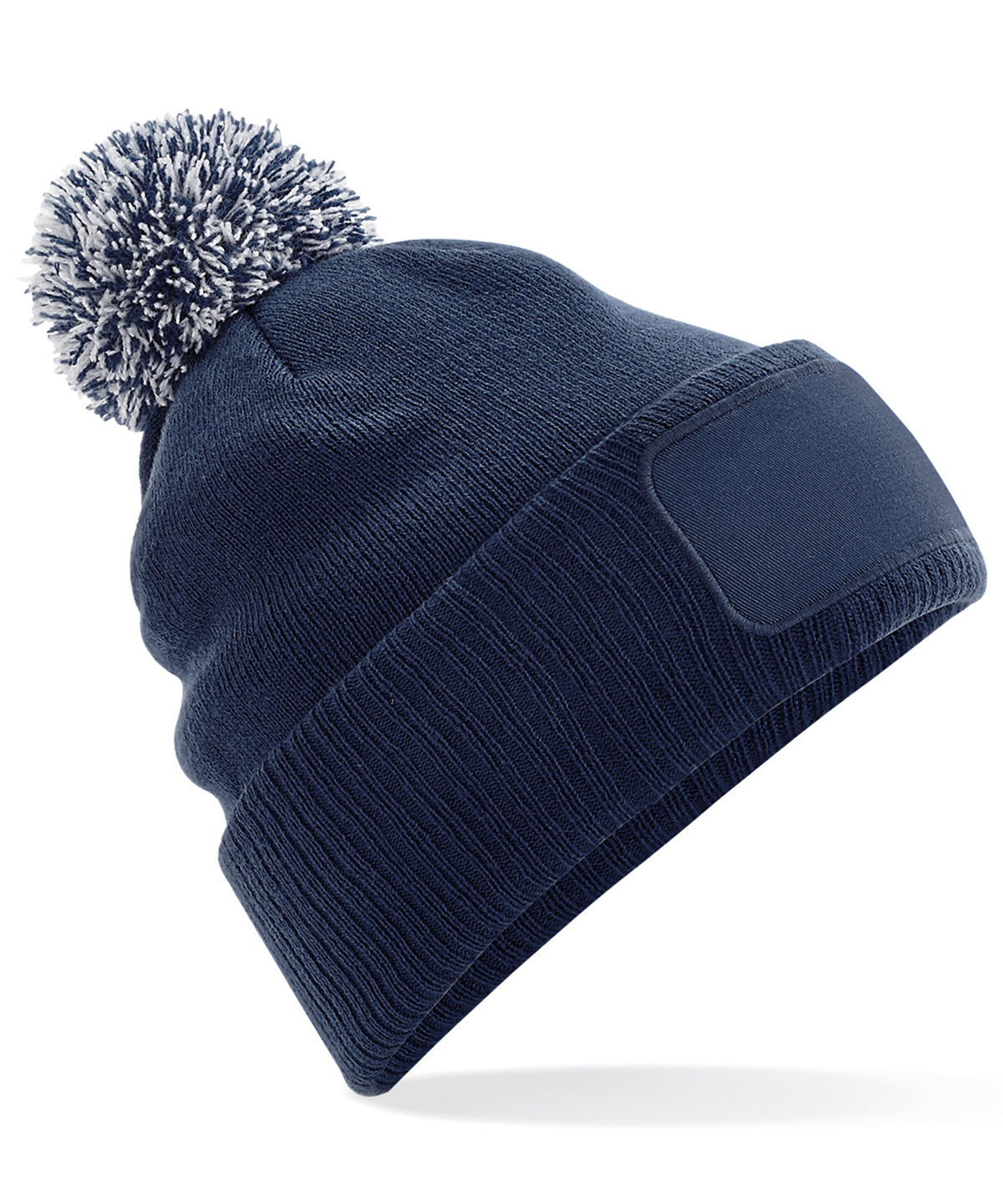 Snowstar® patch beanie | french navy/light grey
