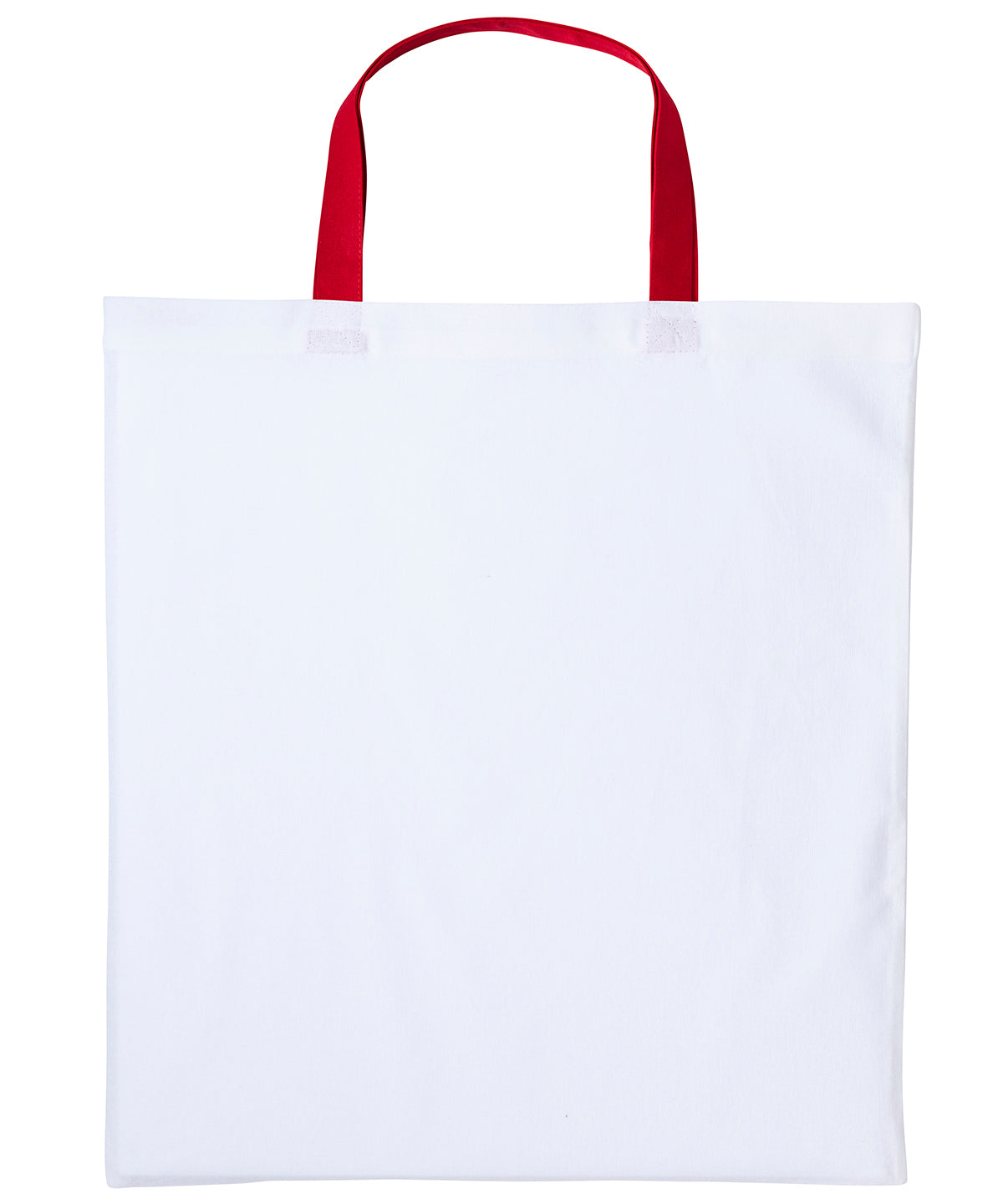 Varsity cotton shopper short handle | white/red