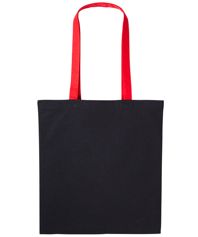 Varsity cotton shopper long handle | black/fire red