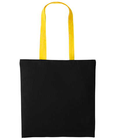 Varsity cotton shopper long handle | black/sunflower