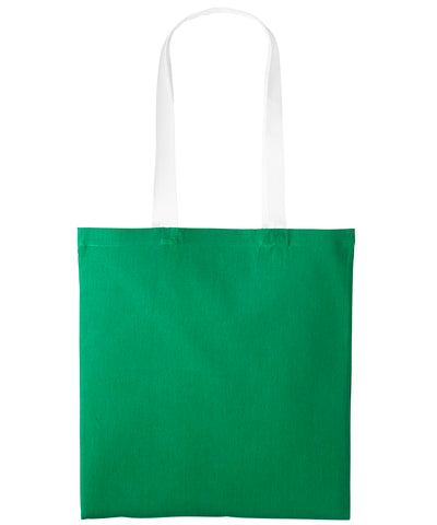 Varsity cotton shopper long handle | kelly green/white