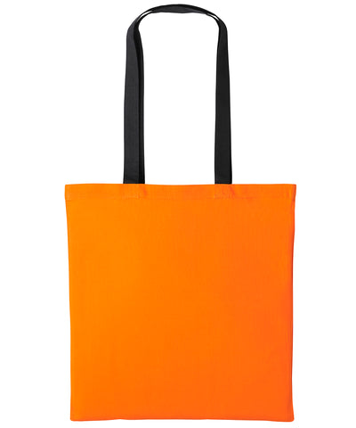Varsity cotton shopper long handle | orange/black
