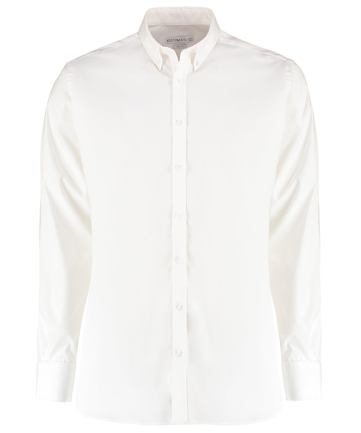 Stretch Oxford shirt long-sleeved (slim fit) | White