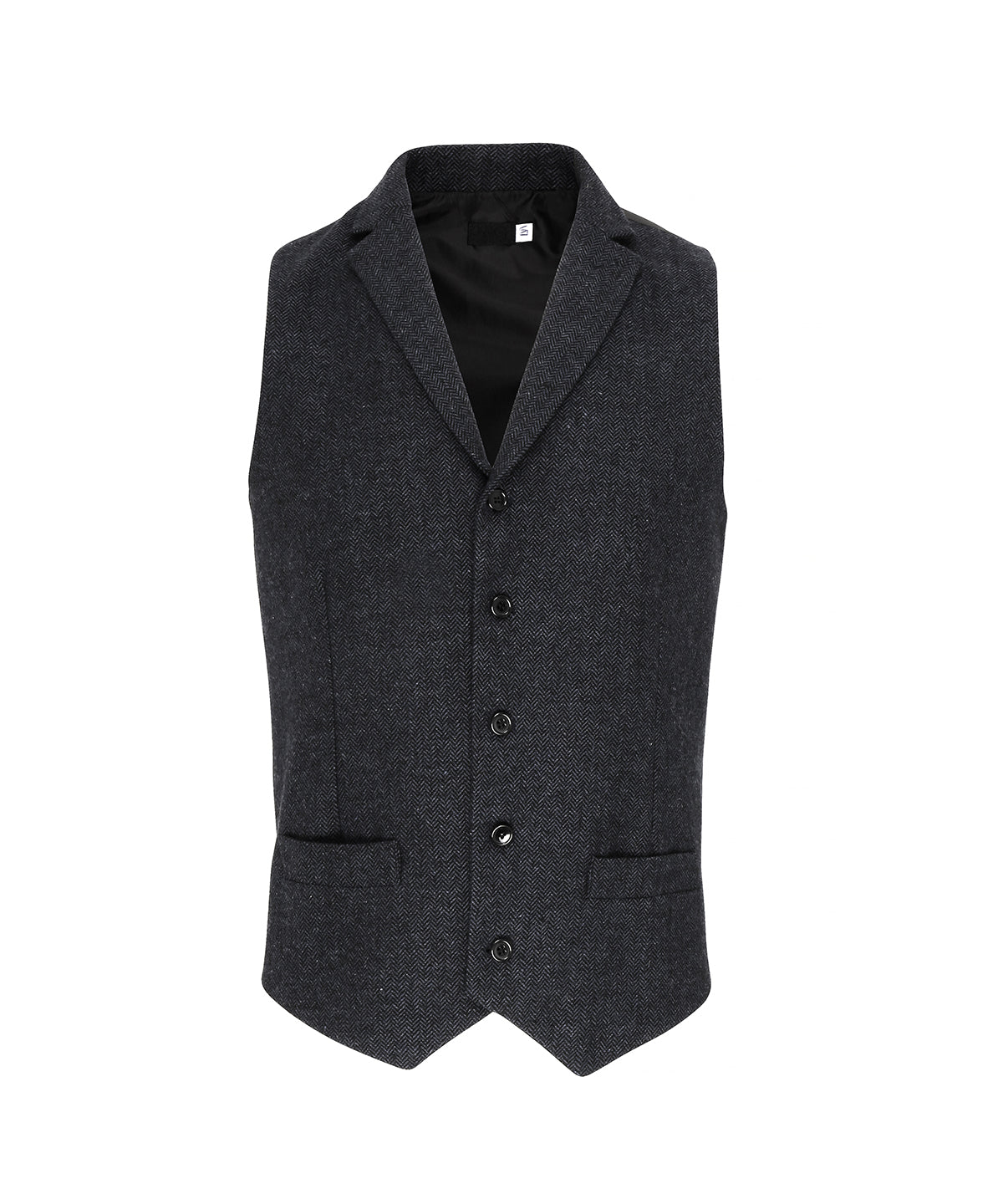 Herringbone waistcoat | charcoal