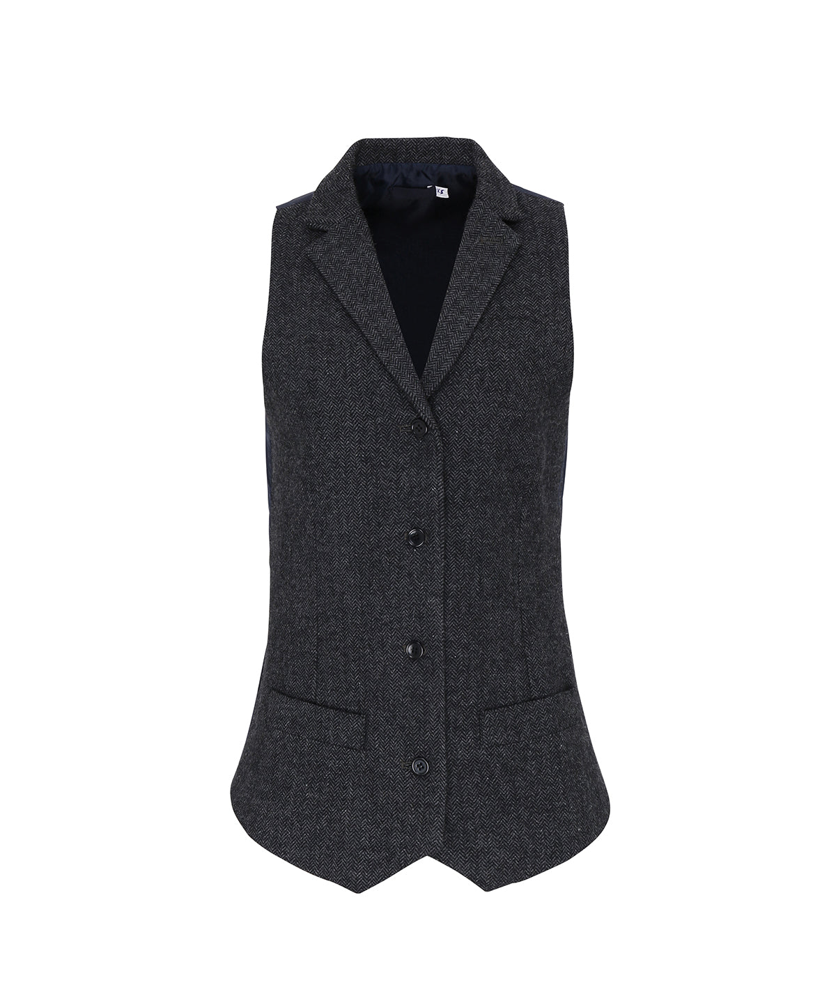 Womens herringbone waistcoat | Charcoal