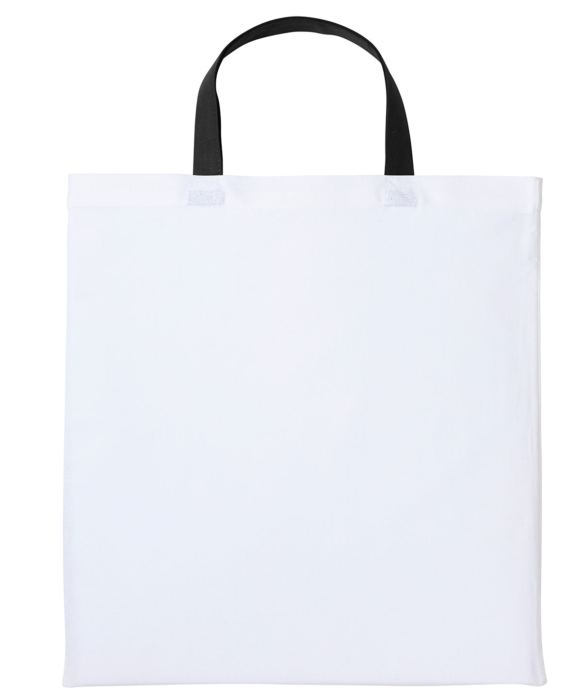 Varsity cotton shopper short handle | white/black