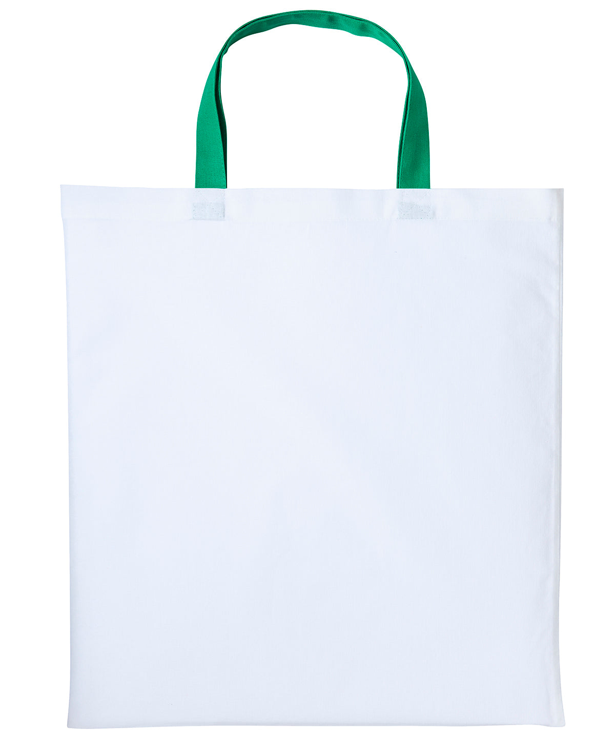 Varsity cotton shopper short handle | white/kelly green