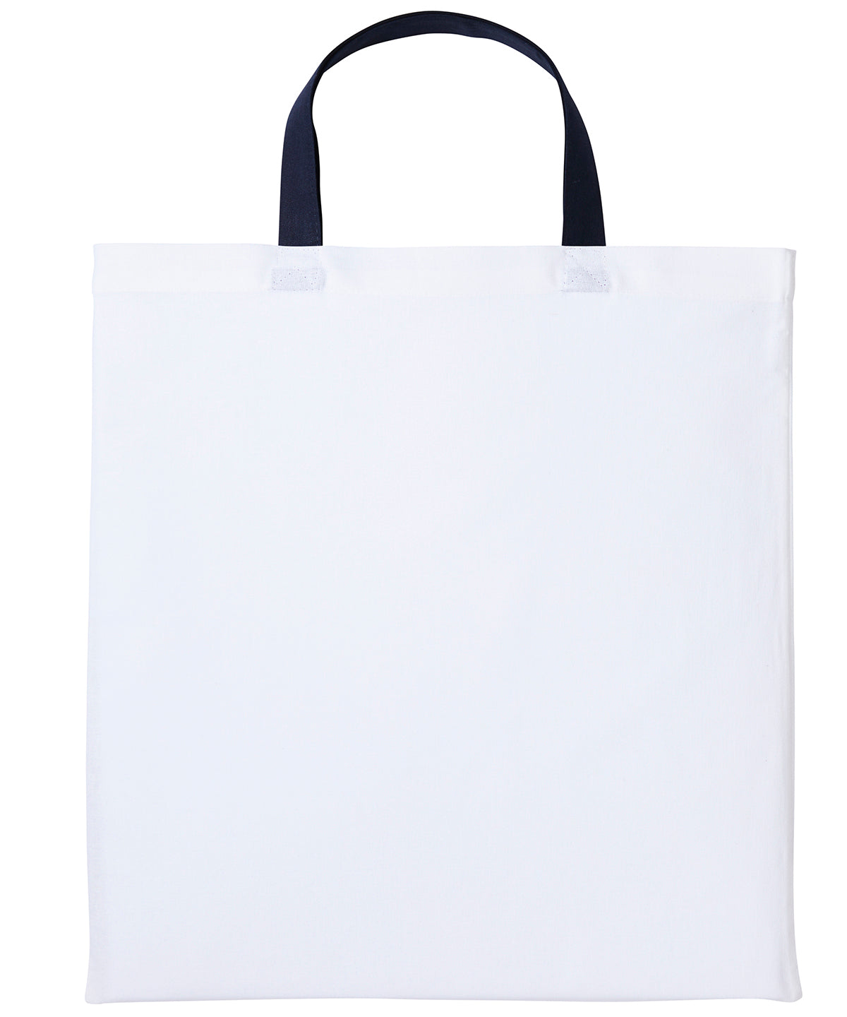 Varsity cotton shopper short handle | white/oxford navy