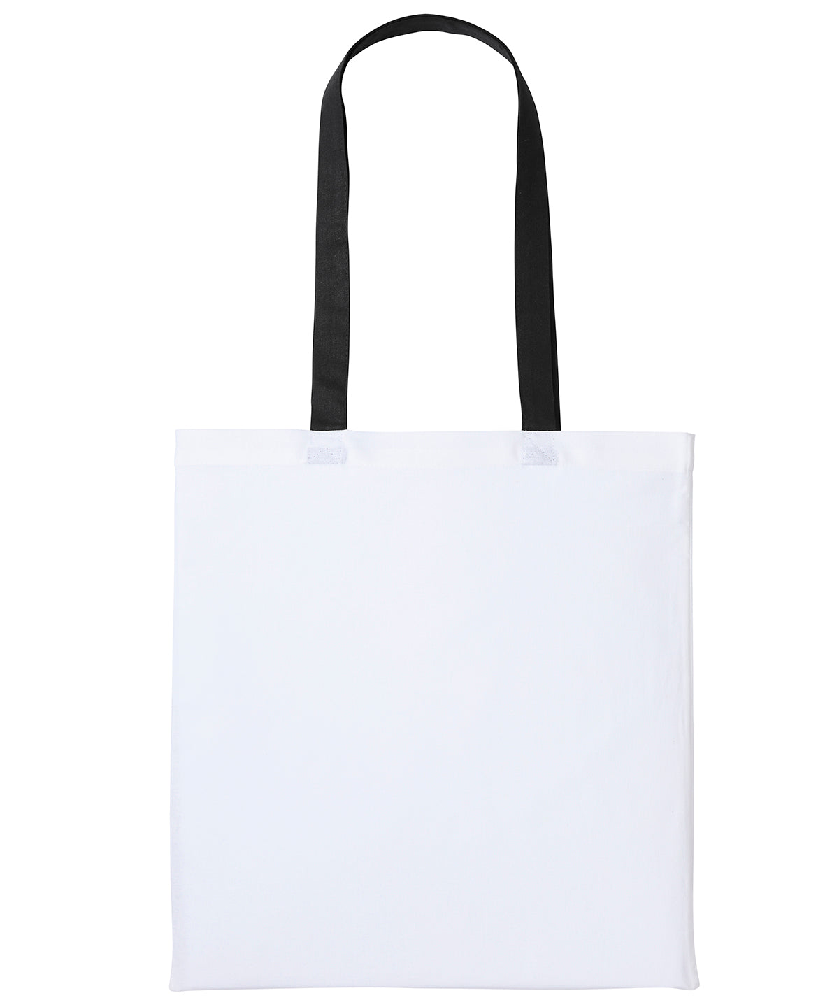 Varsity cotton shopper long handle | white/black