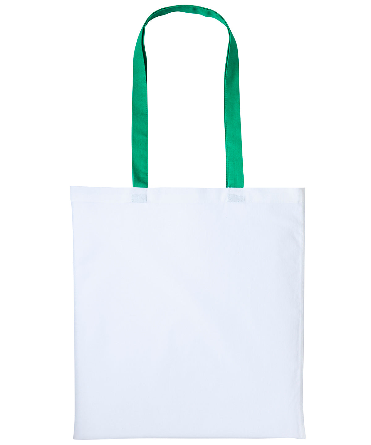 Varsity cotton shopper long handle | white/kelly green