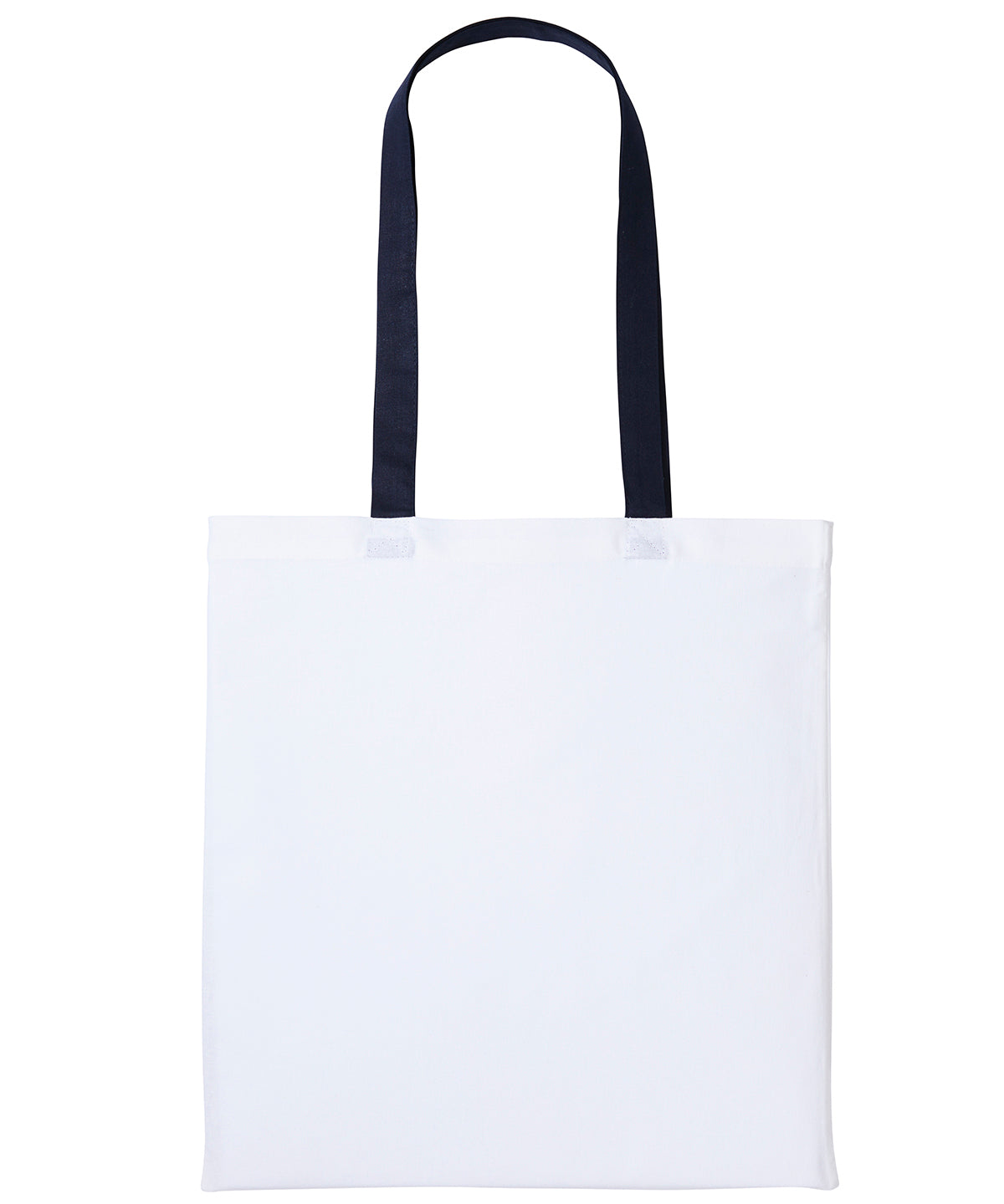Varsity cotton shopper long handle | white/oxford navy