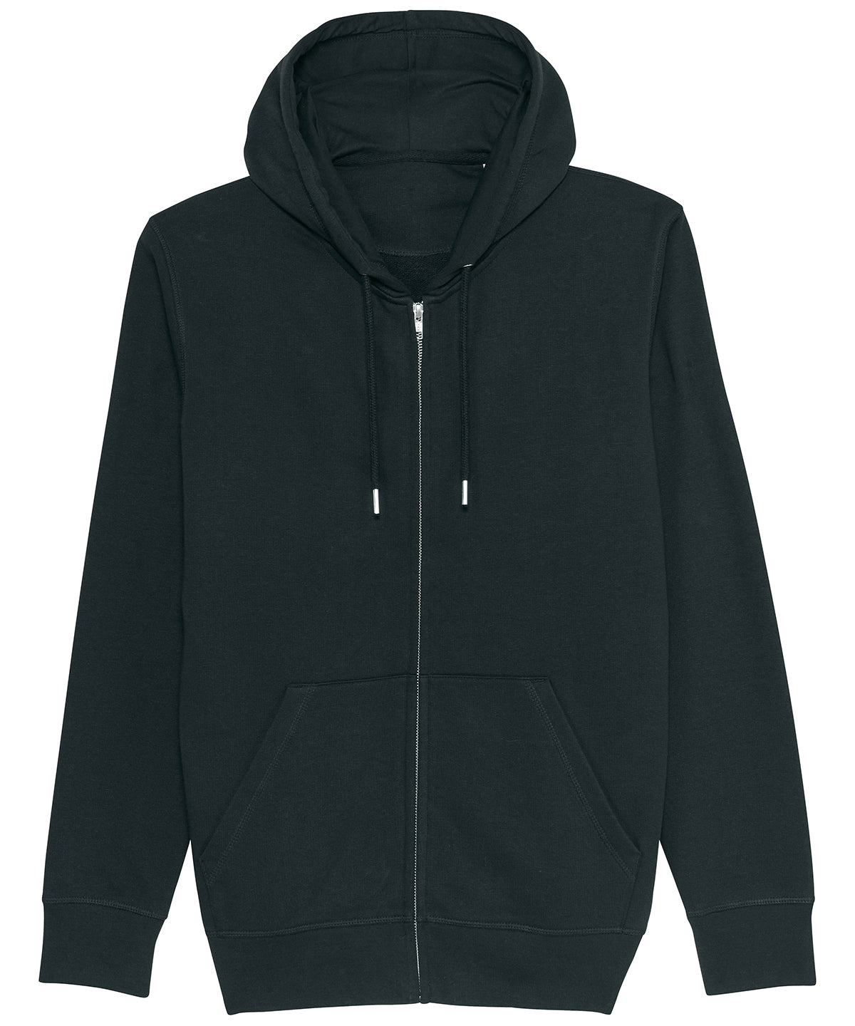 Unisex Connector essential zip-thru hoodie sweatshirt (STSU820) | Black