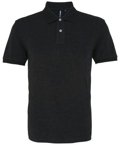 Mens Classic fit polo | heather black