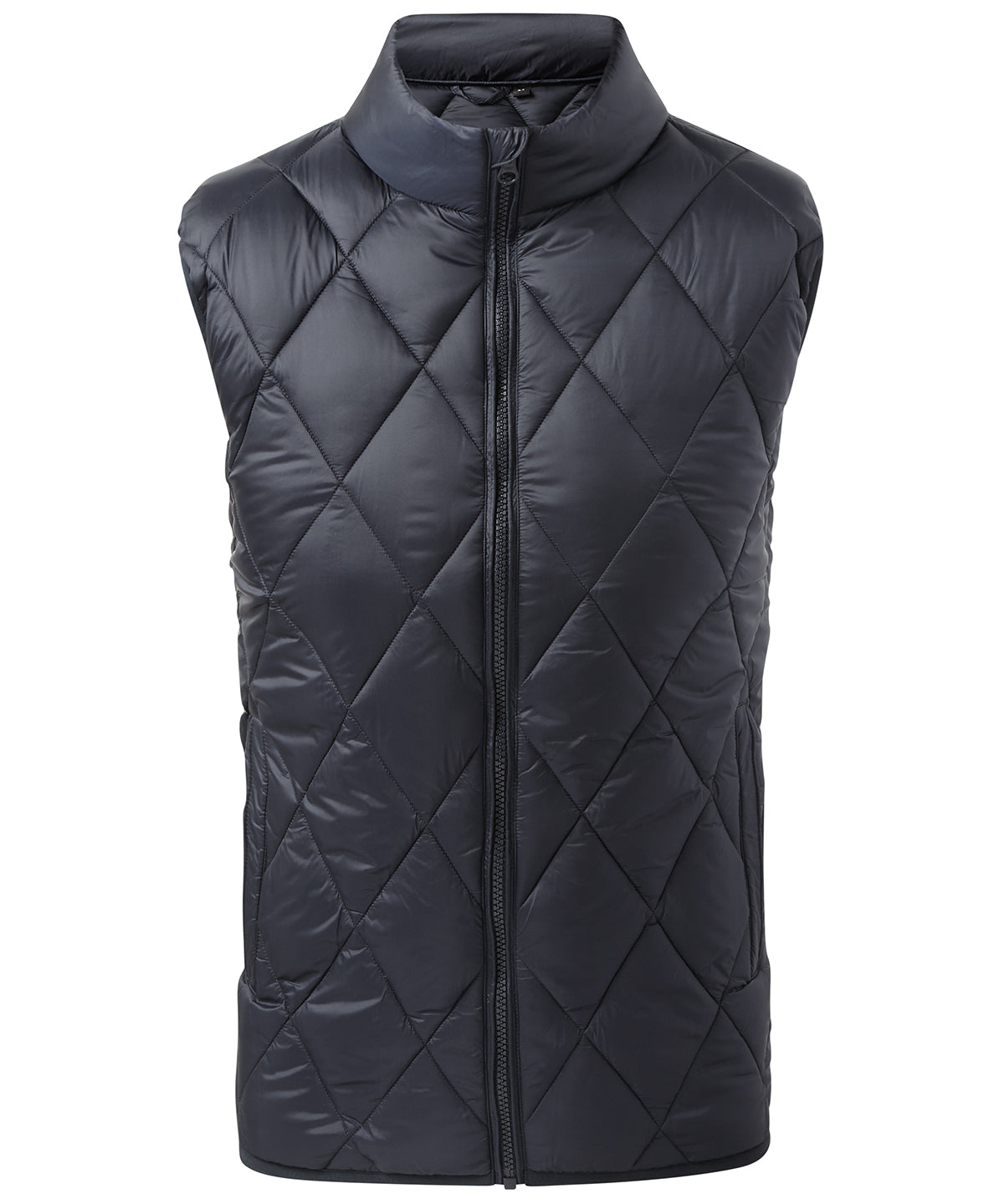 Diamond pane padded gilet | navy