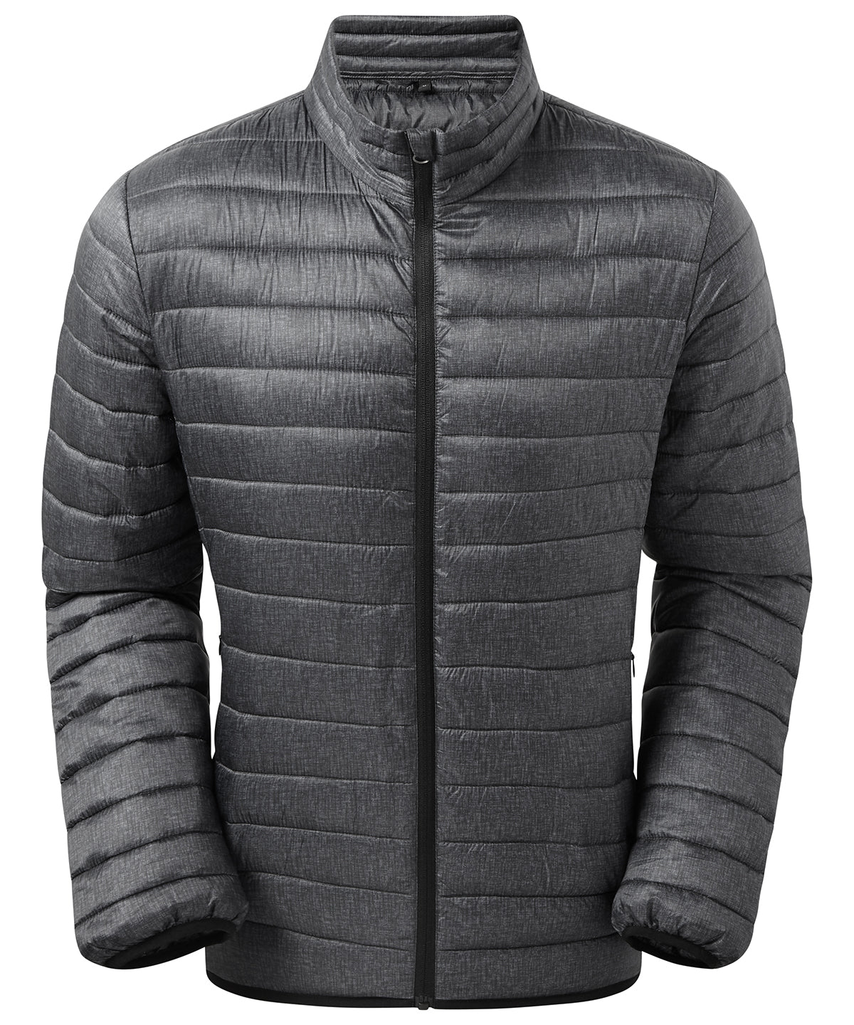 Melange padded jacket | charcoal melange