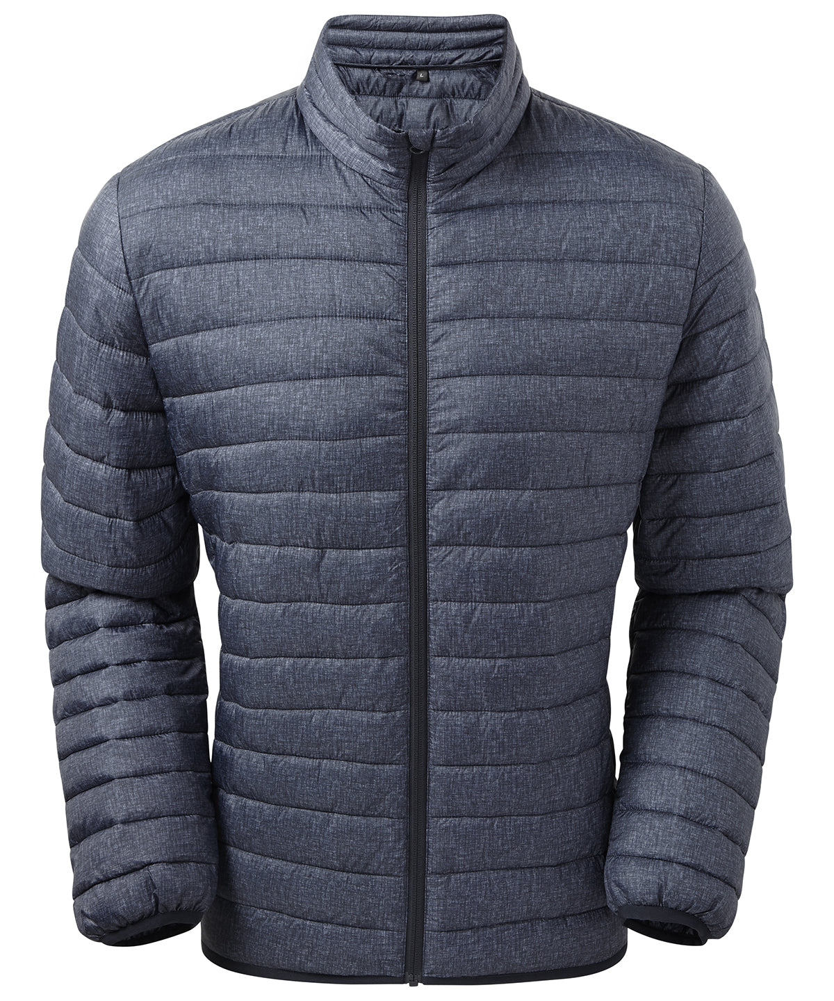 Melange padded jacket | navy melange