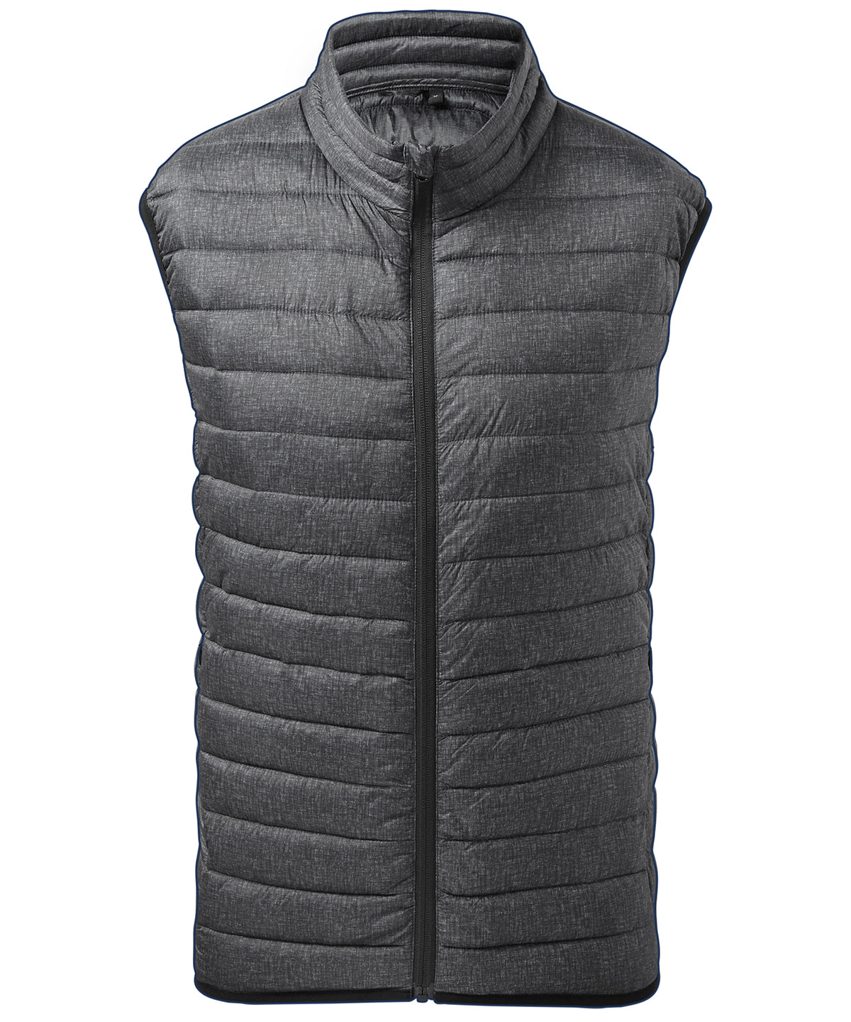 Melange padded gilet | charcoal melange