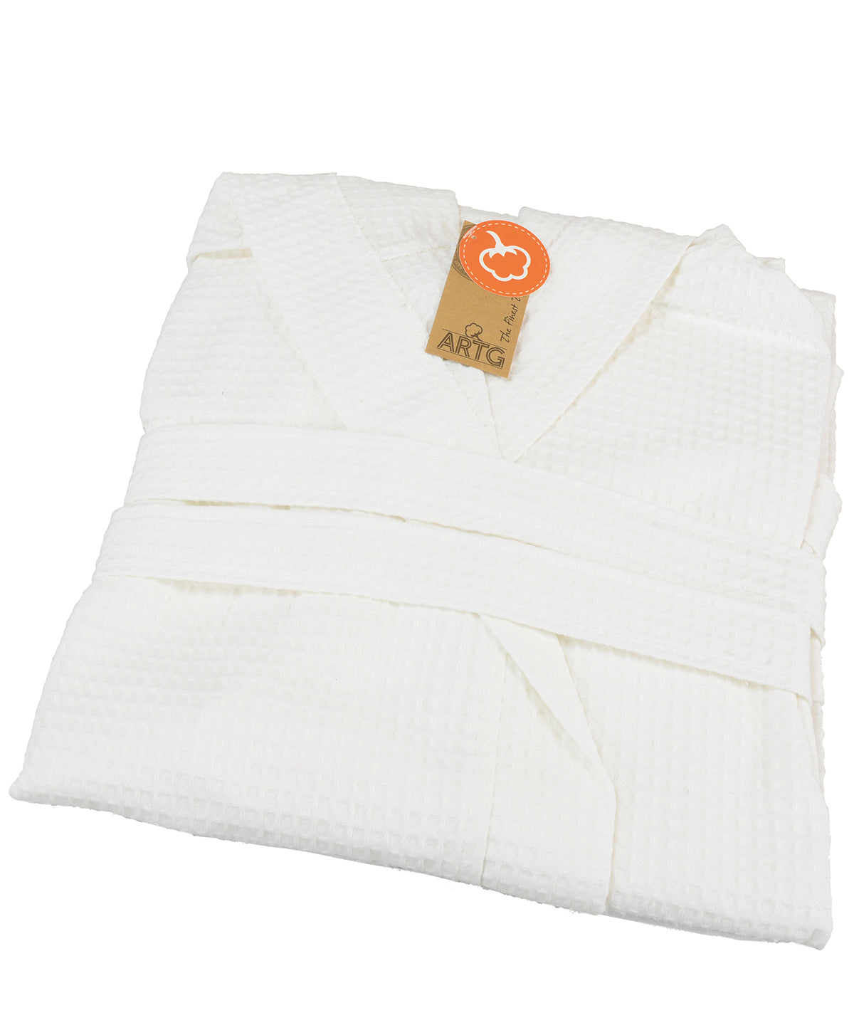 ARTG® waffle bathrobe with hood | White