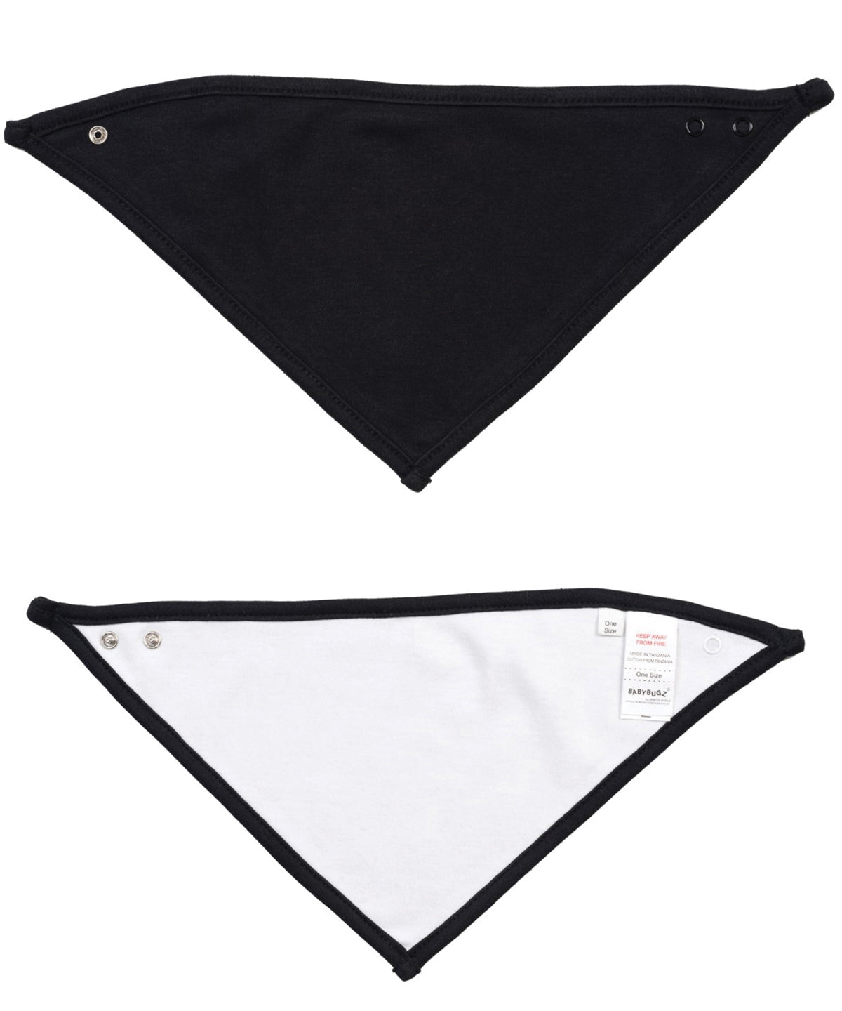 Bandana bib | Organic White/Black