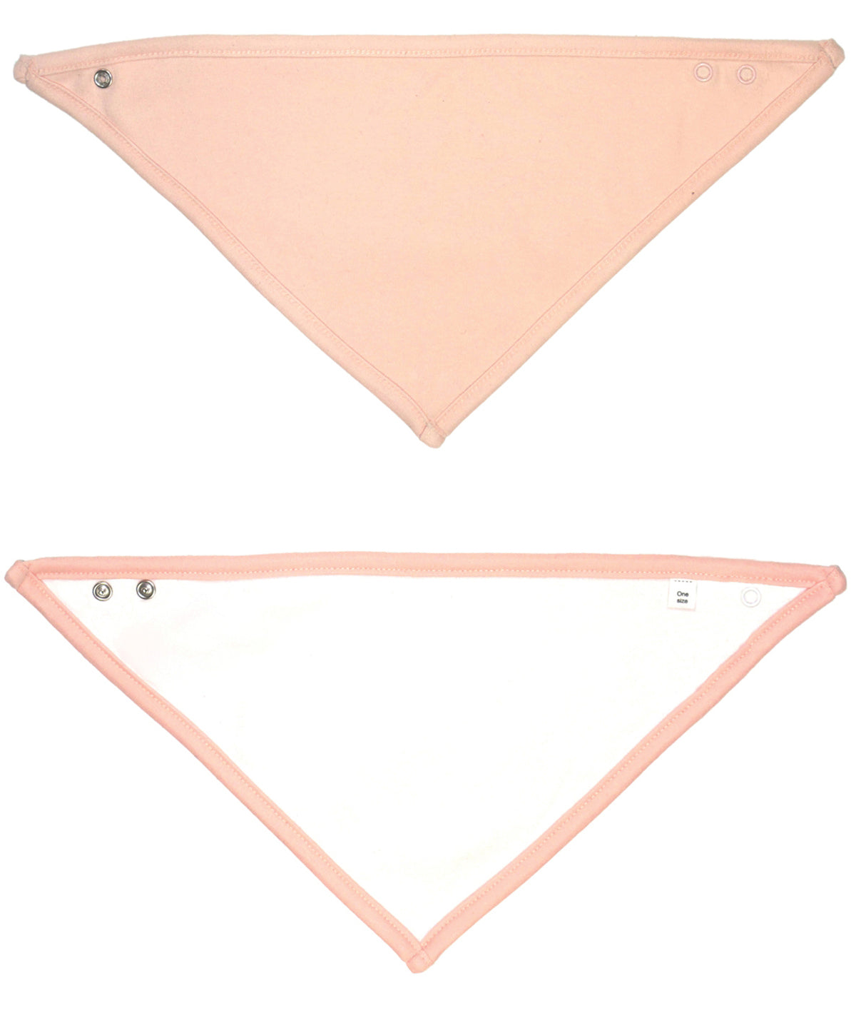 Bandana bib | white/powder pink