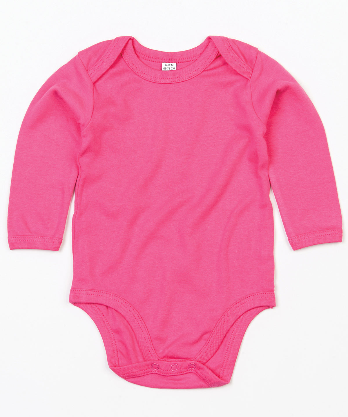 Baby organic long sleeve bodysuit | organic fuchsia