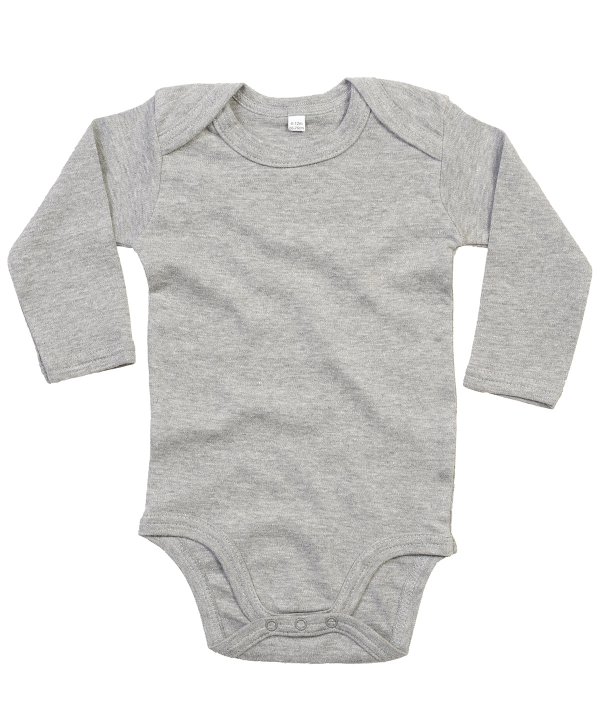 Baby organic long sleeve bodysuit | heather grey melange