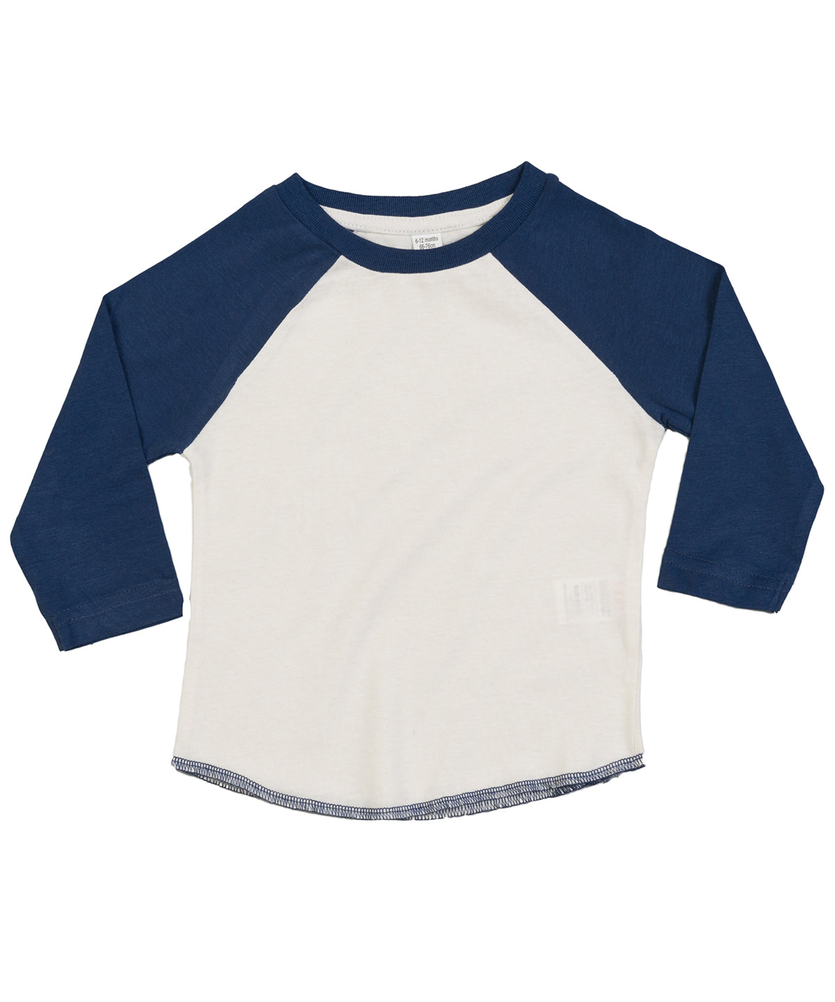 Baby baseball T | Organic Washed White/Swiss Navy