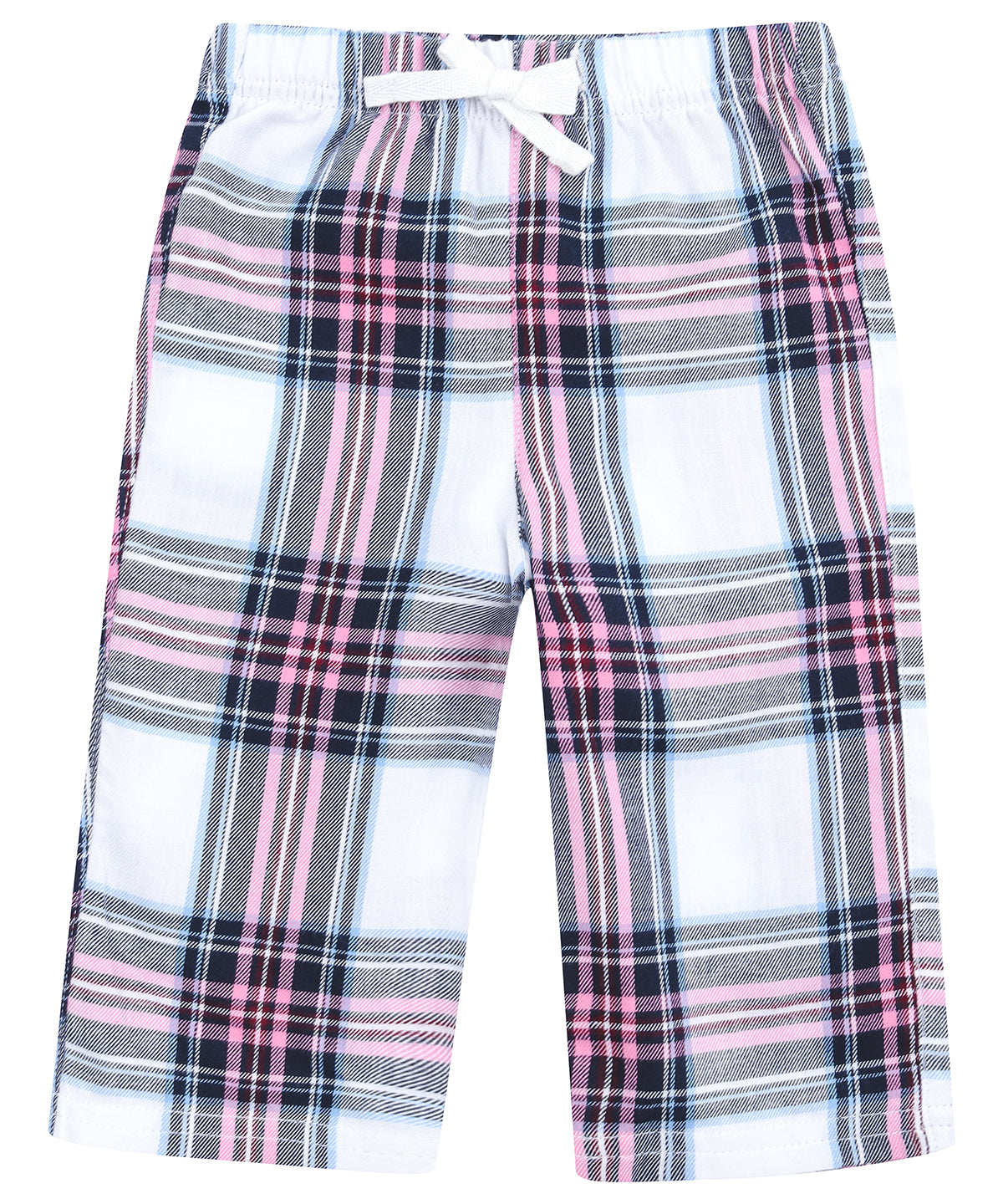 Tartan lounge trousers | white/pink check