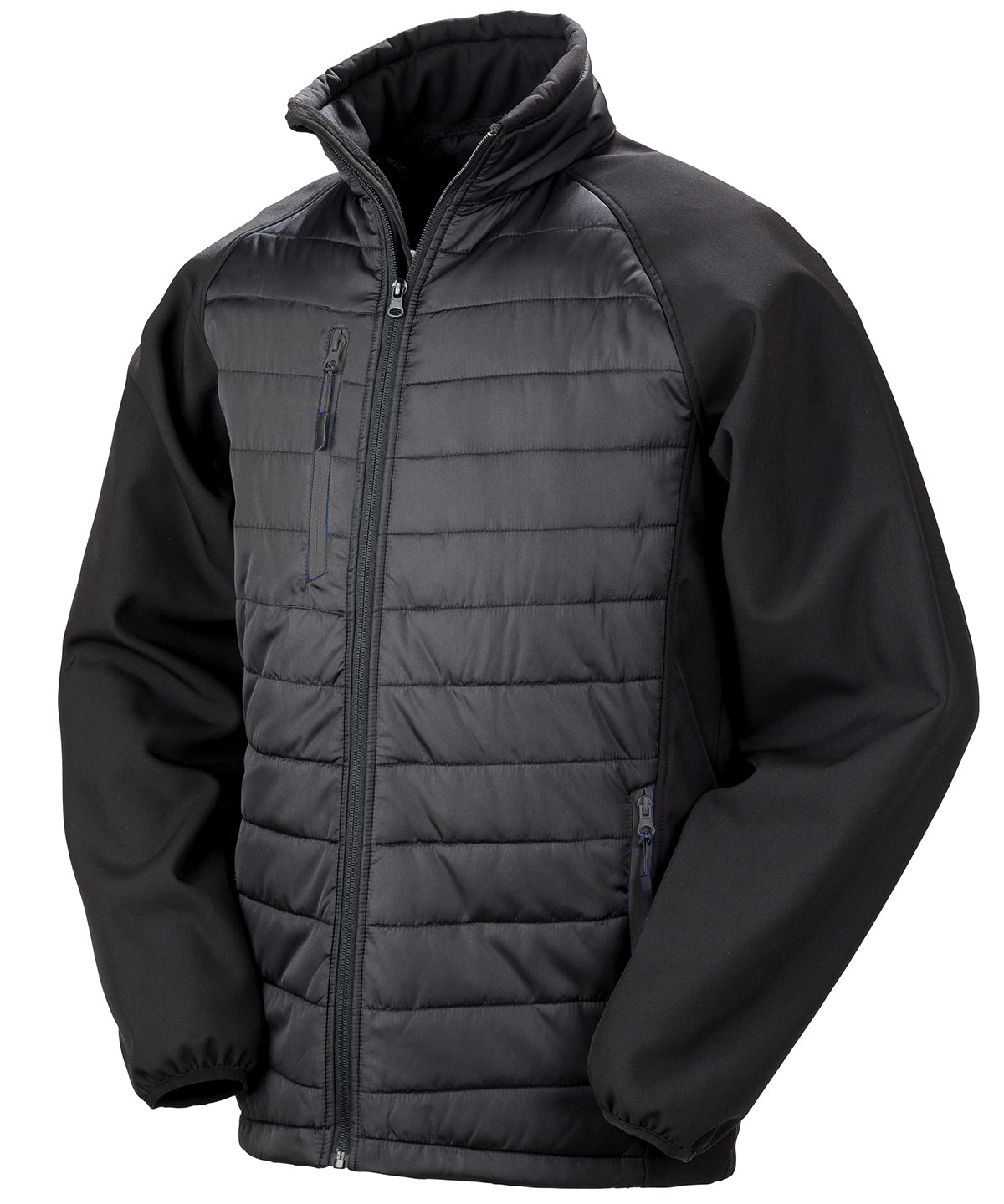 Compass padded softshell jacket | black/black