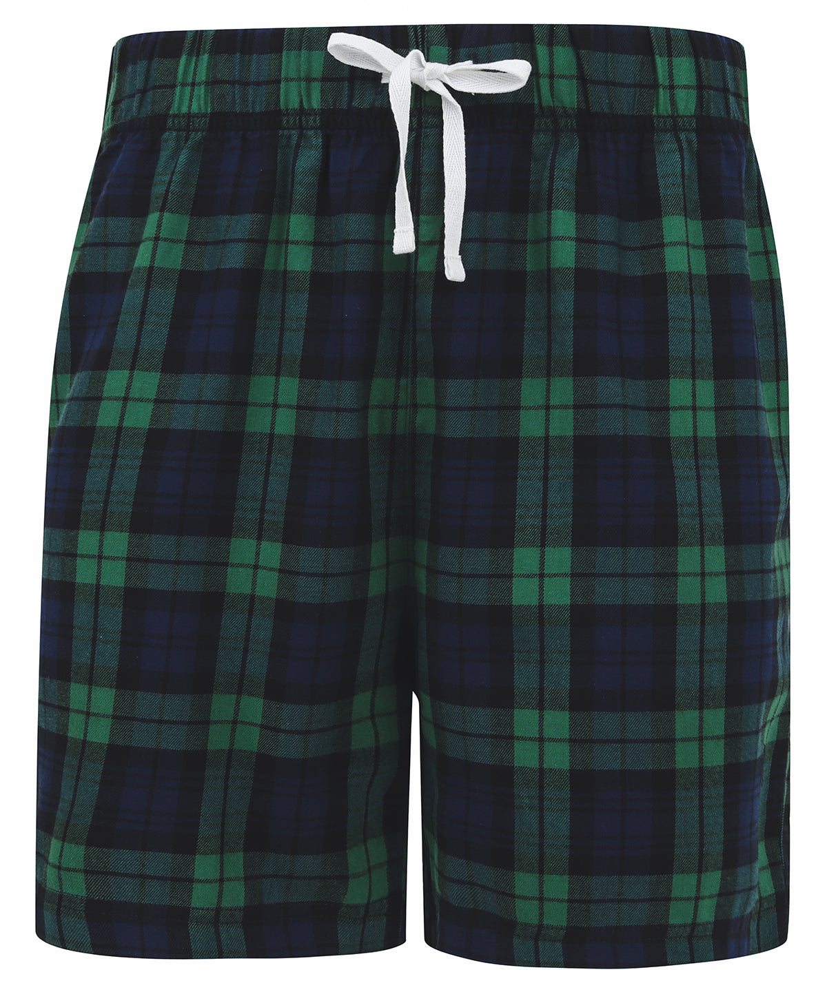 Tartan lounge shorts | navy/green check